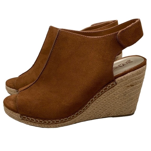 Brash Women’s Vegan Suede And Rope Wedge Sandals Sz 11 - Picture 1 of 7